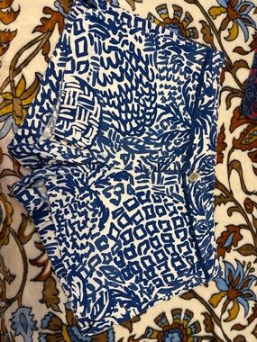 Lilly Pulitzer Blue and White Patterned Bermuda Shorts